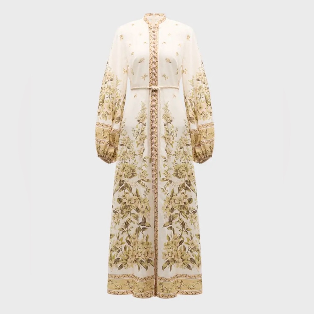 Zimmermann Golden Buttoned Dress
